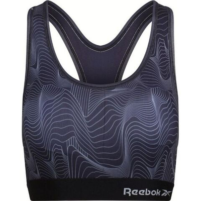 ТОП теннисный Reebok Womens Crop Top Nelly - black print