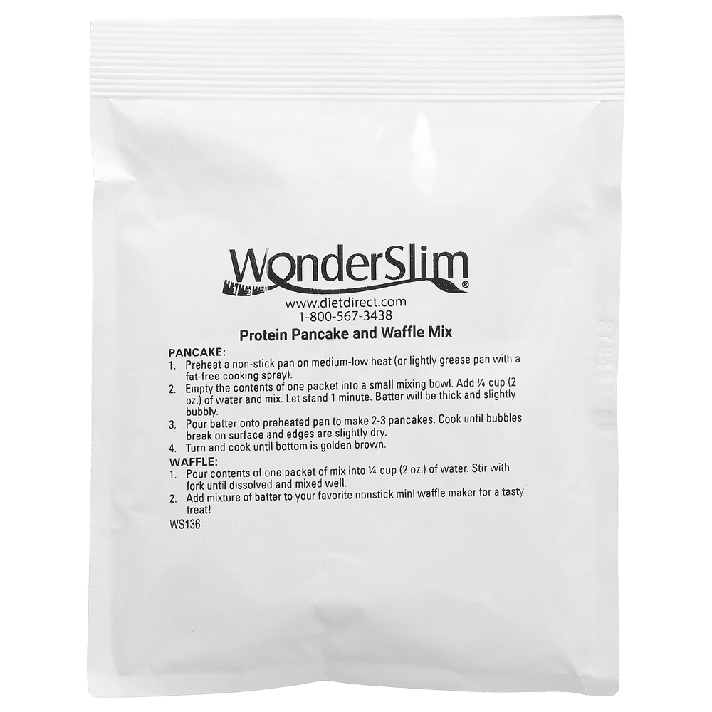 WonderSlim, протеиновый блин, оригинальный вкус, 7 пакетиков по 39 г