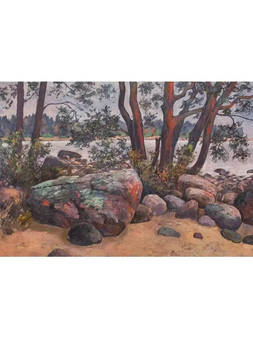 Картина маслом Финский залив.Осень Румянцев