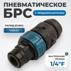 WDK-820SFS Композитное пневматическое быстроразъёмное соединение c предохранителем,  внутренняя резьба F1/4"