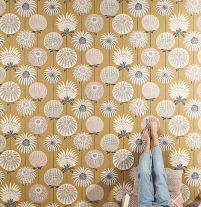 Обои для детской комнаты крупные цветы HAP203