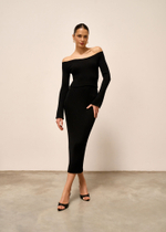 Джемпер OLIVIA с открытыми плечами, чёрный