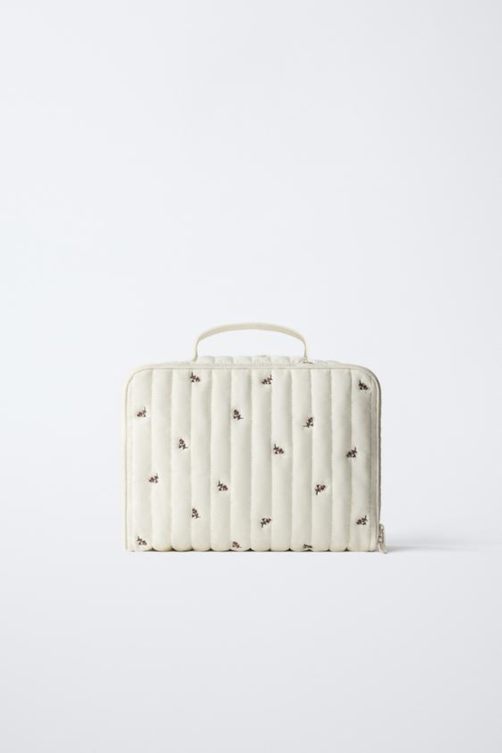 ZARA СУМКА С ЦВЕТОЧНЫМ ПРИНТОМ, ЭКРЮ