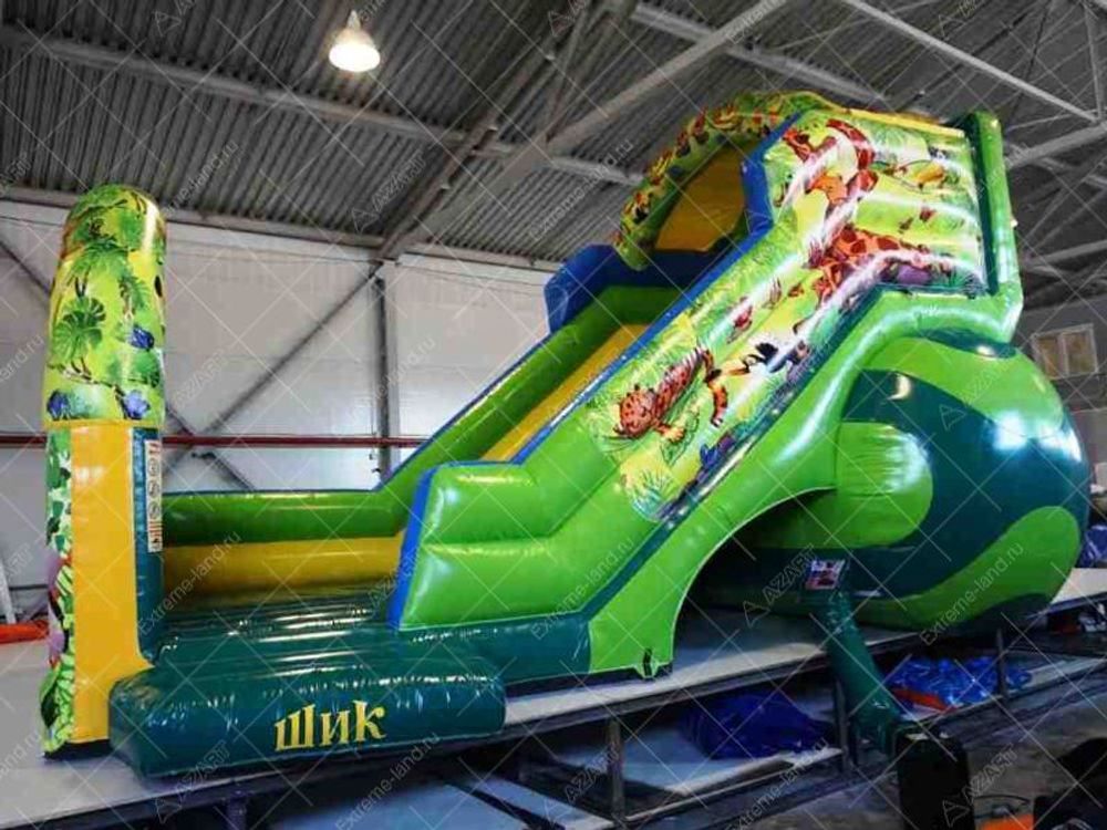 Батут-горка "Тропический рай" с порогом