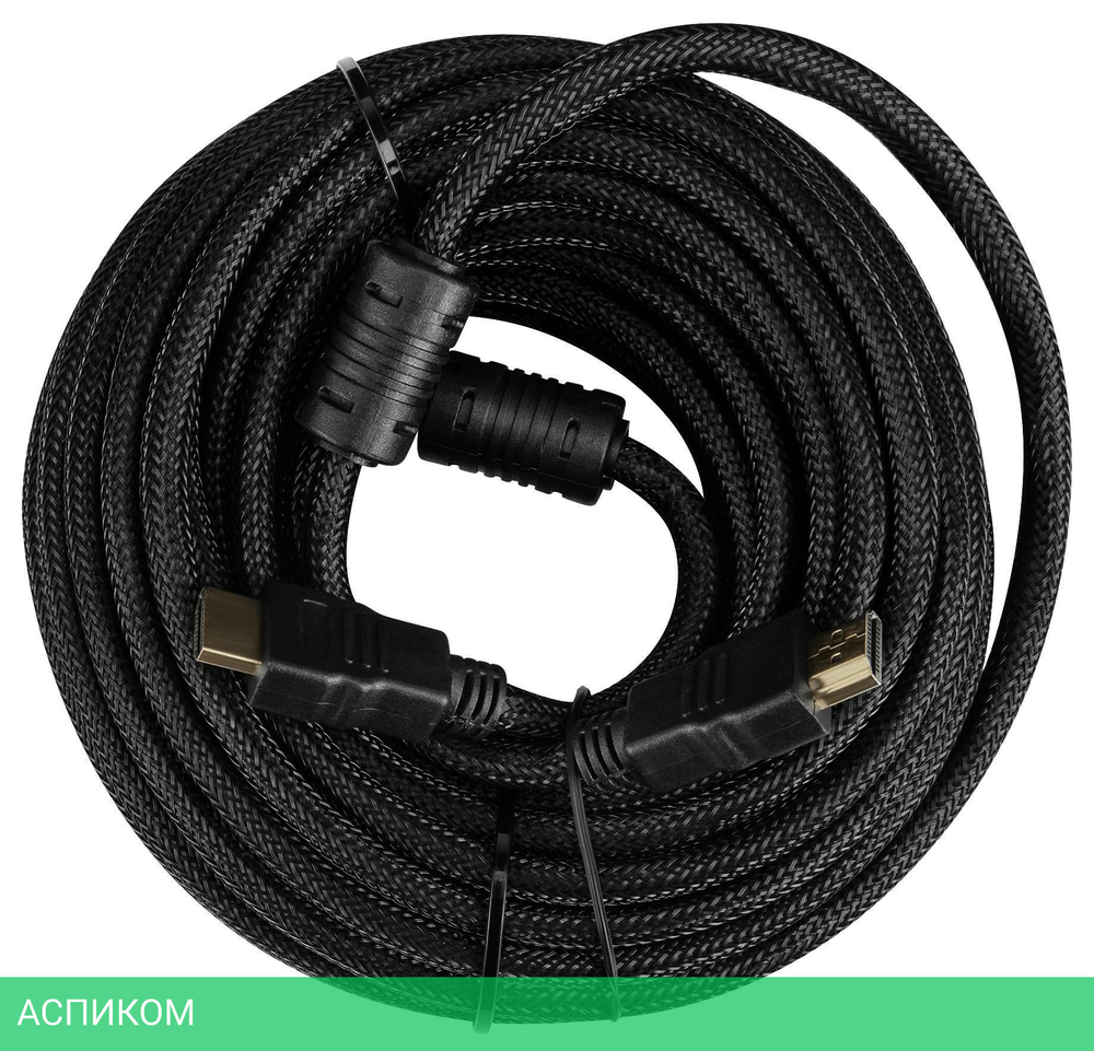 Кабель Buro HDMI (m)/HDMI (m) 10м черный (HDMI-V1.4-10MC)