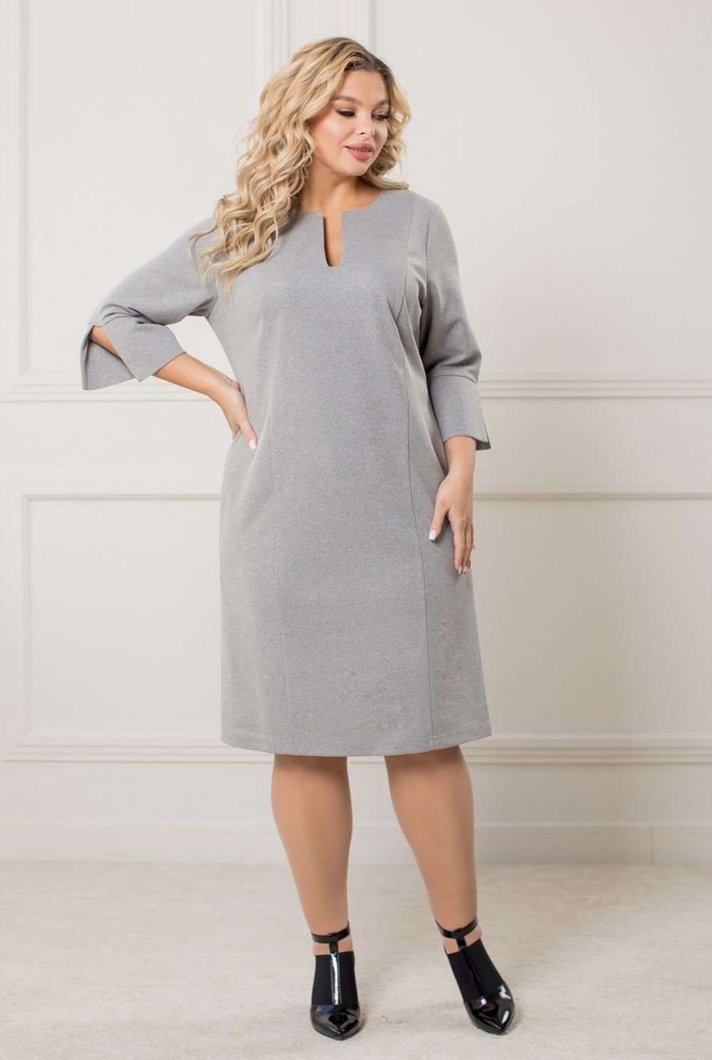 Платье 1289 серый Novita (Акция)