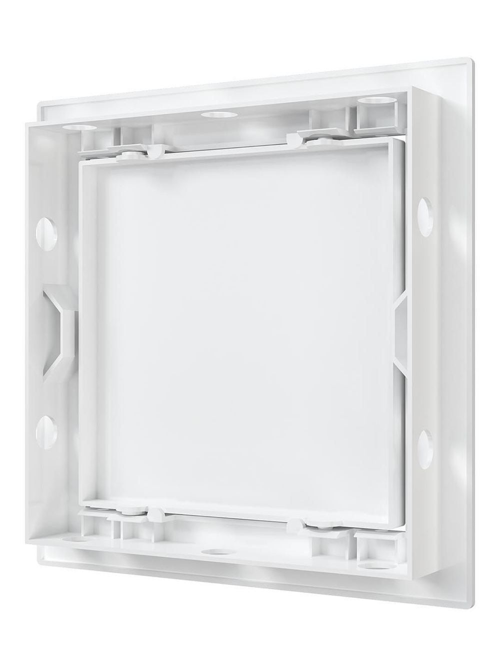 Люк ревизионный Л фланец 146х146 нажимной 168х168 пластик EVECS