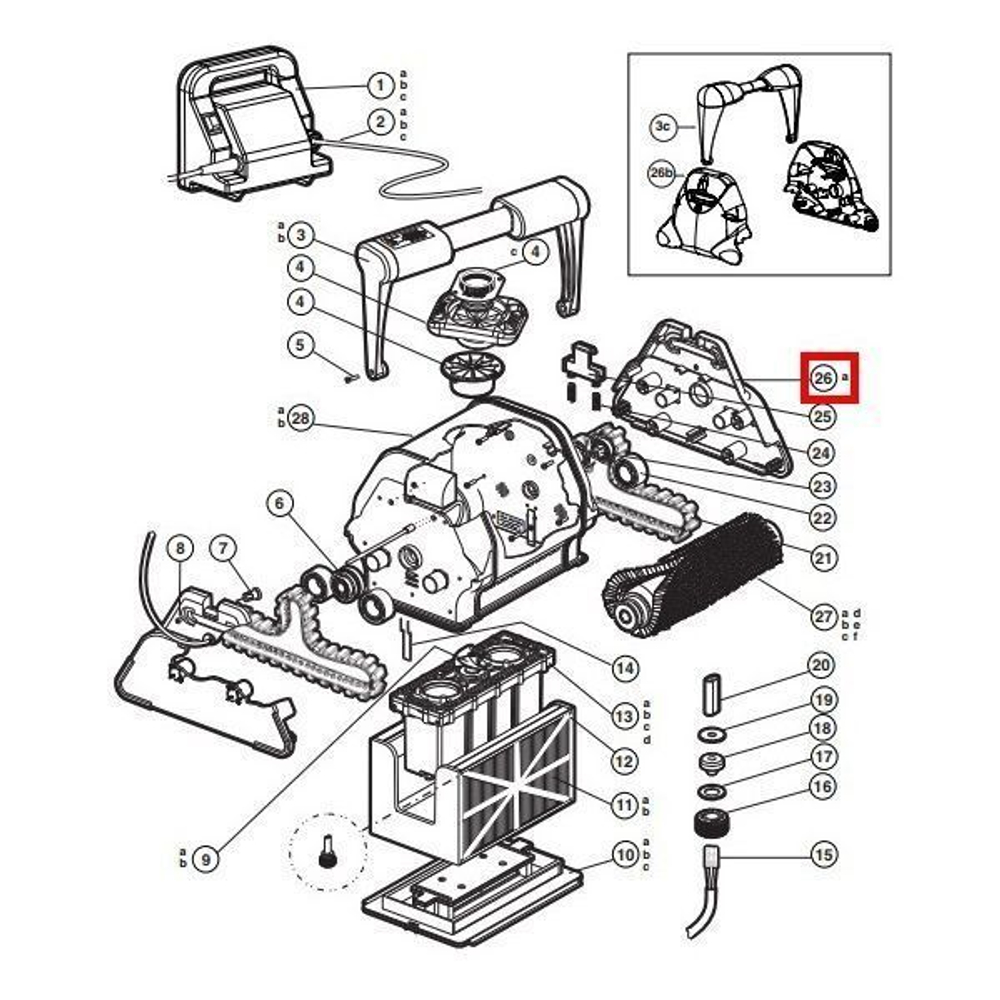 Боковая крышка RCX13200 к пылесосам Hayward модели TigerShark, TigerShark QC