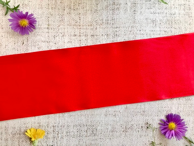 Лента атласная, ш. 10 см, красный