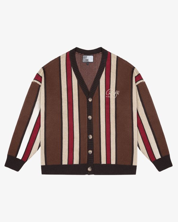 Кардиган Shadow Stripes коричневый - фото 1