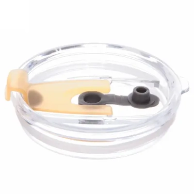 Кружка стеклянная 450мл с крышкой и трубочкой «Апельсин»