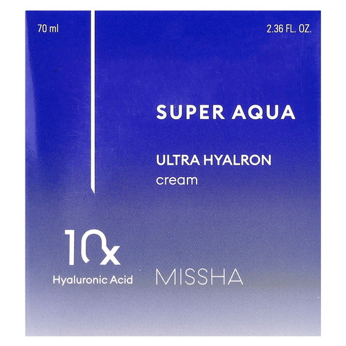 Missha, Super Aqua, ультра гиалроновый крем, 70 мл (2,36 жидк. унц.)
