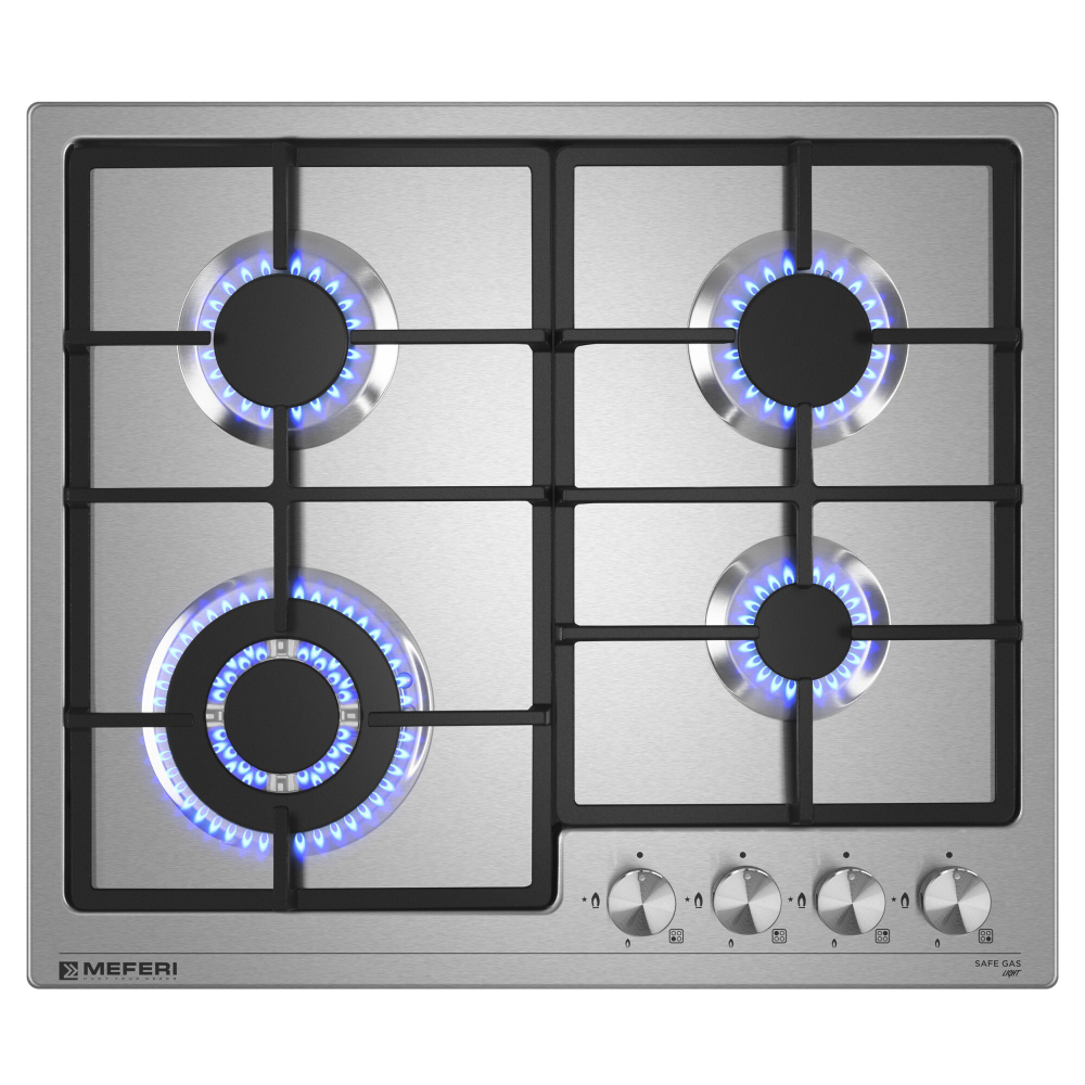 Газовая варочная панель Meferi MGH604IX LIGHT фото 6