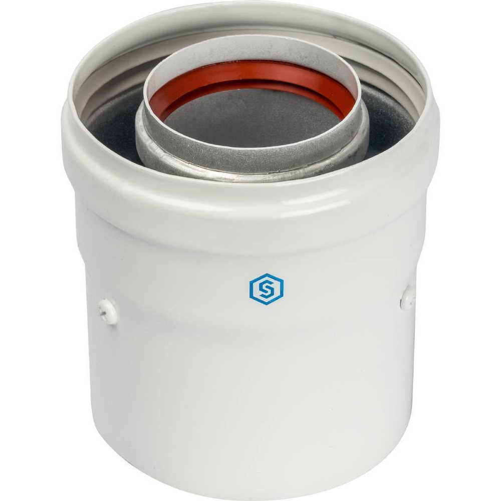 STOUT Элемент дымохода Ø60/100 адаптер для котла вертикальный коаксиальный (совместимый с Vaillant,