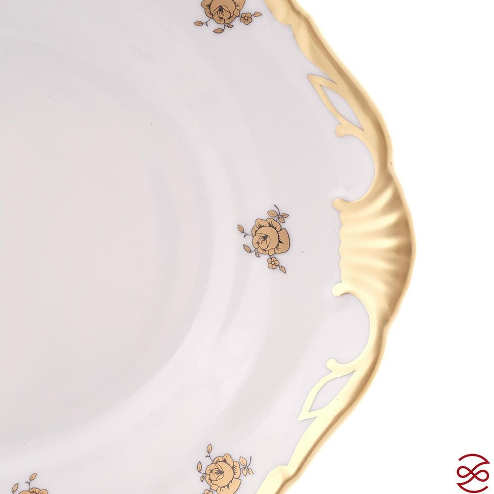 Блюдо овальное Queen's Crown Золотая роза 33 см