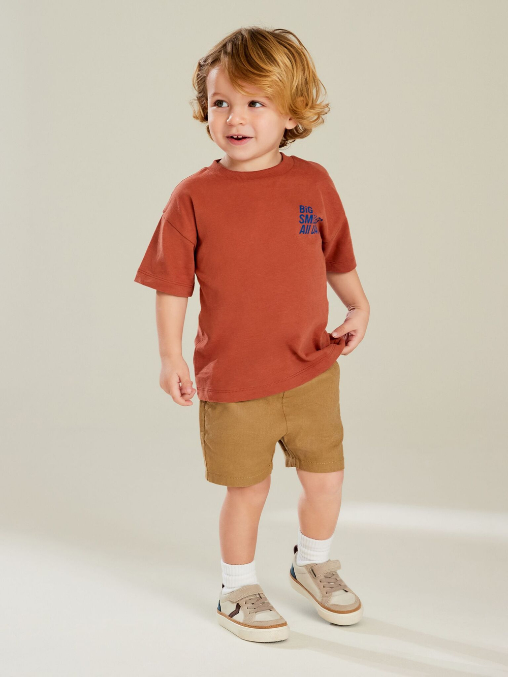 Шорты льняные для мальчика Next 605-412, Светло-коричневый