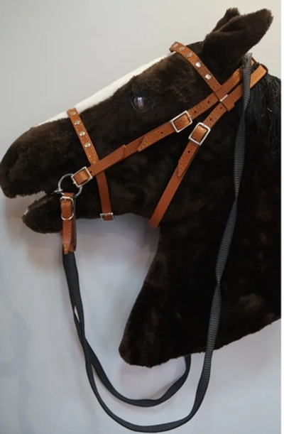 Узда кожаная с регулировкой размера