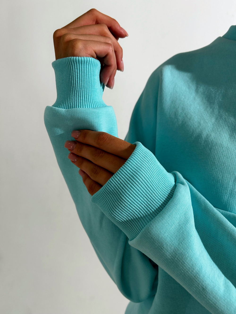 Свитшот женский оверсайз хлопок толстовка с начесом