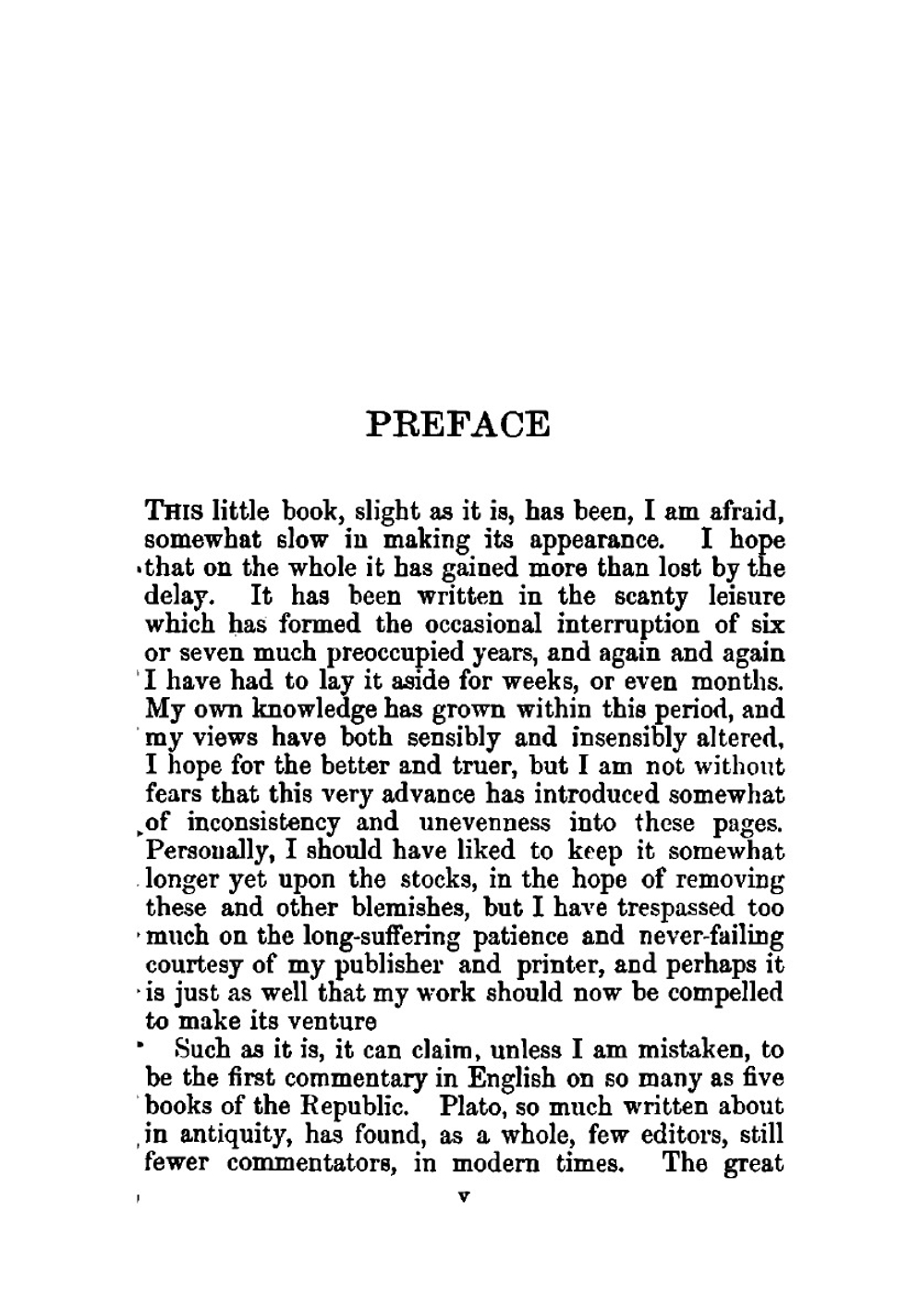 The Republic of Plato. Books I.-V. | Thomas Herbert Warren Plato