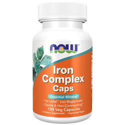 Now Foods Iron Complex 100 veg capsules, Железо !!! Срок 07.2025