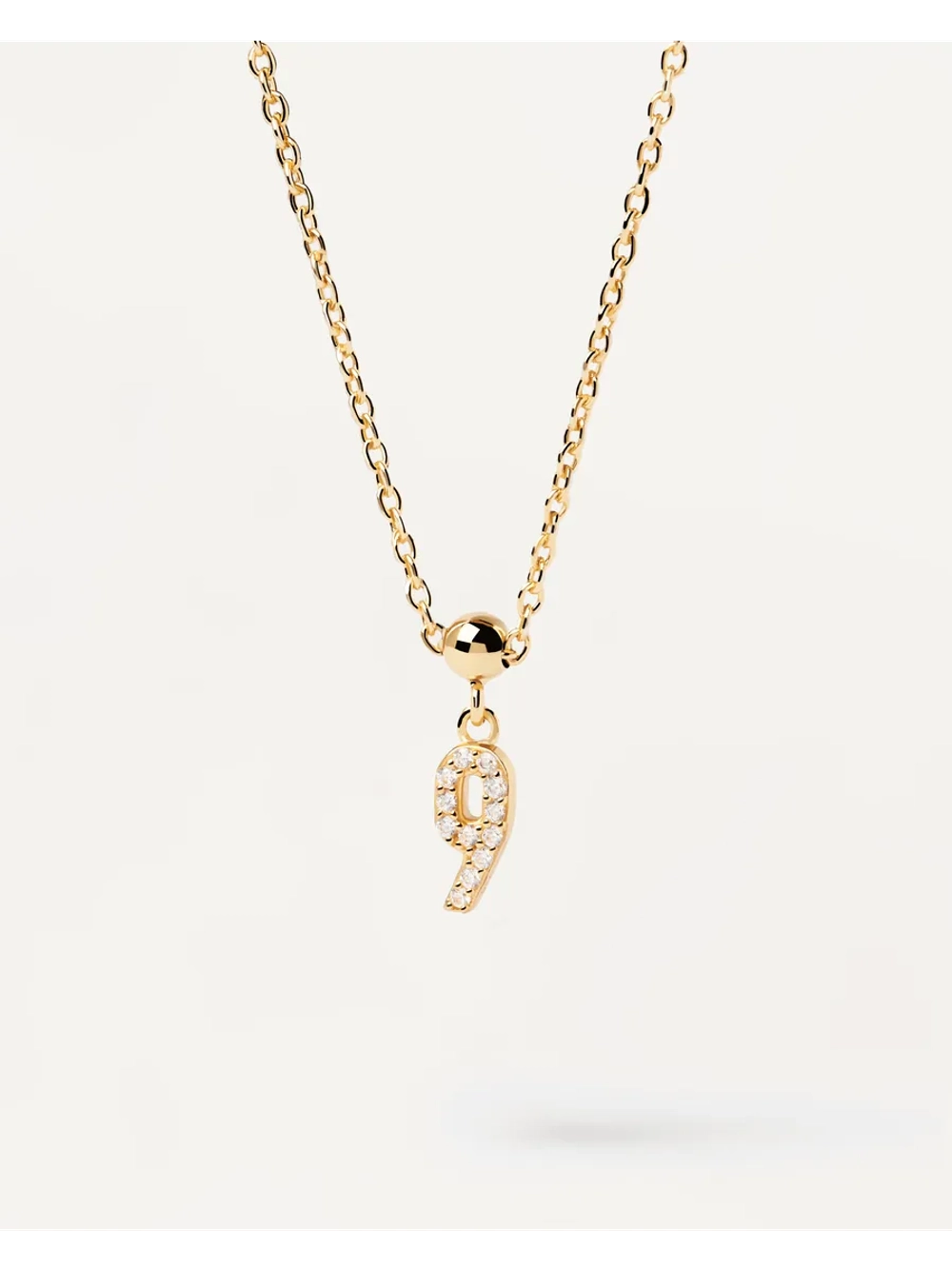 Подвеска-шарм женская PDPaola Цифра 9 серебро 925 пробы покрытое золотом 750 пробы CH01-001-U