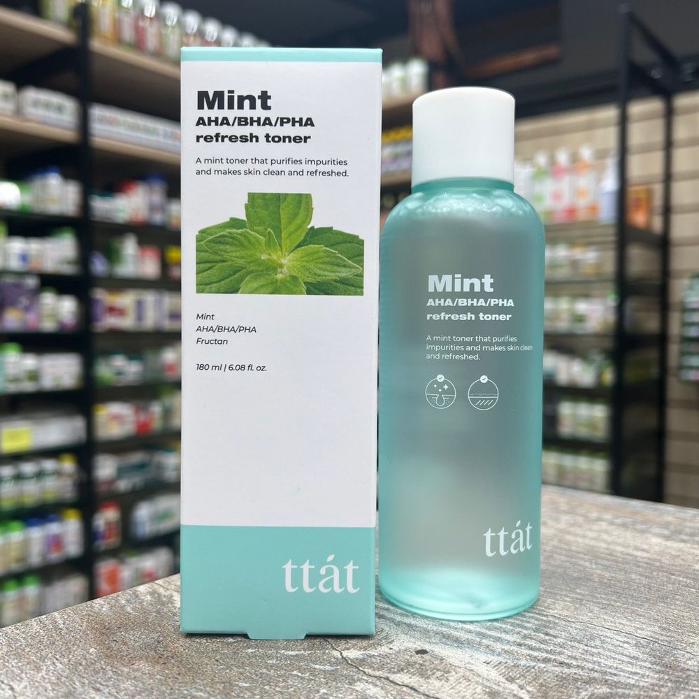 Тонер для лица Ttat Mint AHA/BHA/PHA refresh toner с экстрактом мяты и кислотами 180 мл