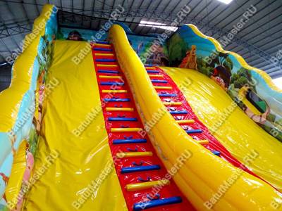 Надувная горка "Сказочные богатыри 2" 17*11*10 м