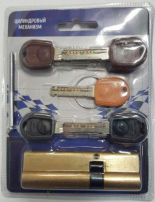 Цилиндр Master Lock 100мм (35в\65) кл\верт золото (021504)