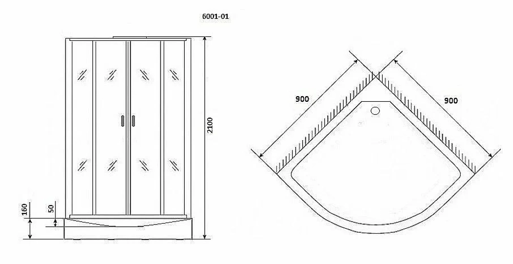 Душевая кабина Niagara Premium NG- 6001-01 90x90
