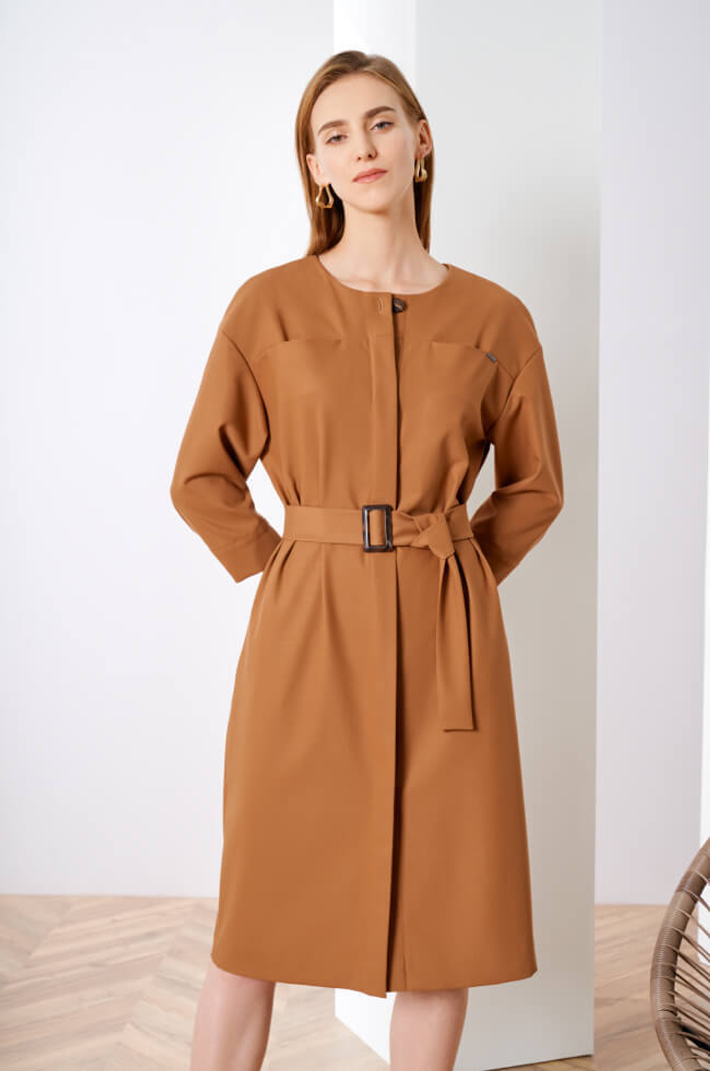 51275 Платье женское (св.коричневый)