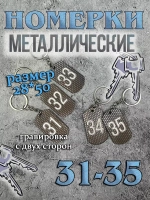 Номерки на ключи металлические 31-35