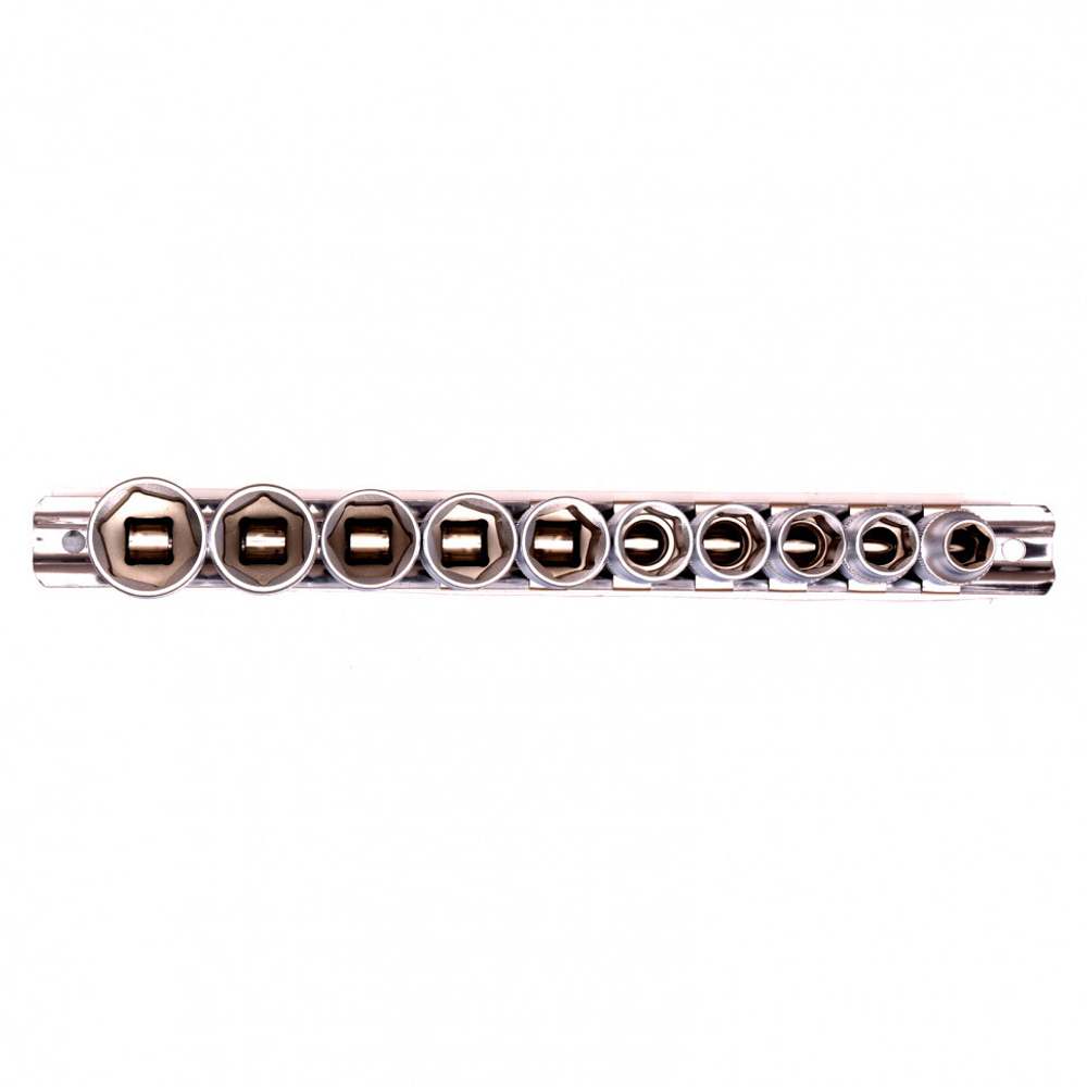 Набор торцевых головок, 3/8, шестигранные, CrV, 10 шт, 8-19 мм Stels