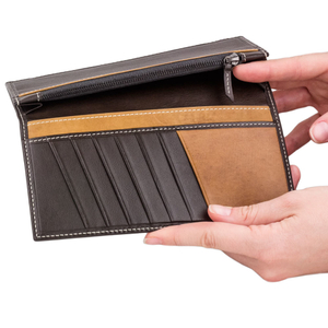 Кошелек Eclair из кожи теленка, темно-коричневого цвета