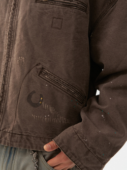 Куртка Nothomme Monterest Year of the Horse Limited Edition Vintage Washed Distressed Detroit Loose Fit Cropped Canvas Jacket