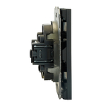 Розетка телевизионная 1-местная (механизм), STEKKER, 75 Ом, 5-862МГц, серия Эмили, RST00-5108-05, черный уголь, soft touch 49849