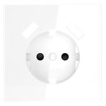Накладка для розетки с заземлением и защитными шторками, с USB A+A, S70 (белый глянцевый)