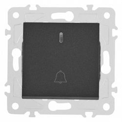 Кнопка звонка для жалюзи с подсветкой без рамки Arte Milano 203 203.37-1.black