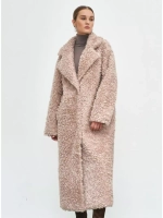 Шуба чебурашка длинная из овечьей шерсти, SilverFox (арт.S1072rm09bz)