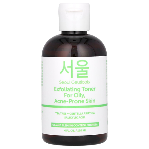 SeoulCeuticals, отшелушивающий тоник, для жирной и склонной к акне кожи, 120 мл (4 жидк. унции)