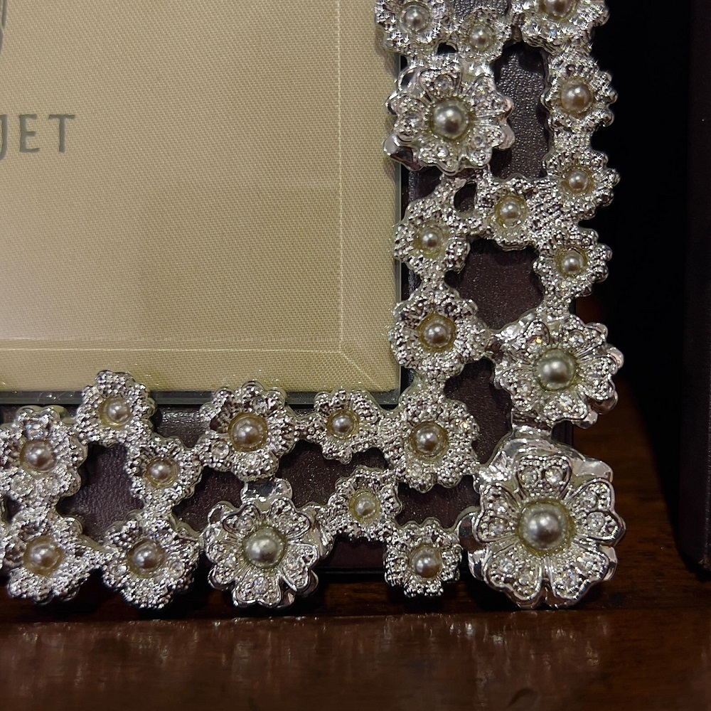 Рамка для фото 10х15 см Цветы платина S L'objet