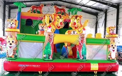 Коммерческий батут "Тигриная страна" 10*6*5 м