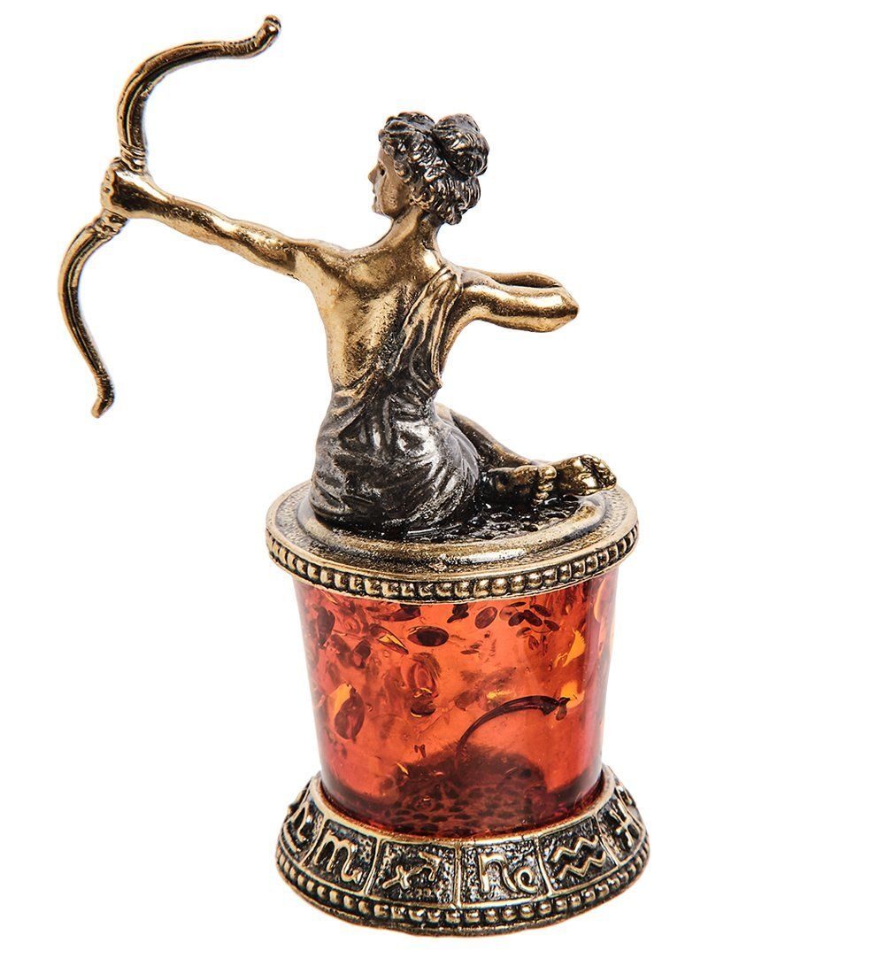 Народные промыслы AM-2774 Фигурка «Знак зодиака-Стрелец» (латунь, янтарь)