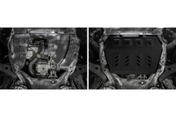 Защита картера и КПП АвтоБроня для Changan UNI-K (V - 2.0) 2020-н.в., сталь 1.4 мм, с крепежом, штампованная, 111.08908.1