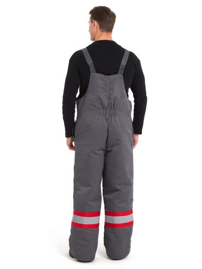 Костюм утеплённый "НОВА" куртка+п/к, цв. т.серый/красный