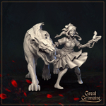 Волк и Красная шапочка  Death Dog  Собака смерти Адская гончая миниатюра для dnd, днд, pathfinder, фентези, Настольная игра, НРИ, Варгейм, РПГ