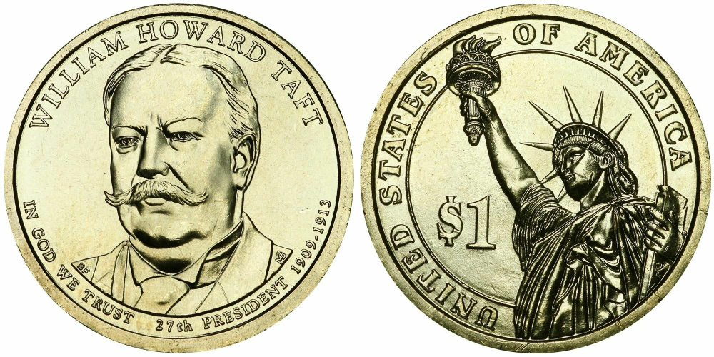 США 1 доллар 2013 Президент 27 - Уильям Говард Тафт (1909–1913)