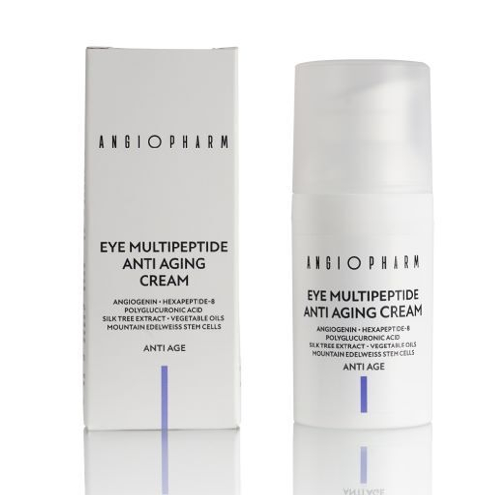 ANGIOPHARM МУЛЬТИПЕПТИДНЫЙ ОМОЛАЖИВАЮЩИЙ КРЕМ ДЛЯ КОЖИ ВОКРУГ ГЛАЗ, 30 мл. | EYE MULTIPEPTIDE ANTI-AGING CREAM