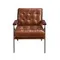 Кресло 5166 из коньячно-коричневой кожи