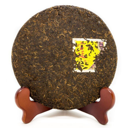 59298 Чай прессованный черный Пуэр Шу "Юньфусян, Гунтин" ци цзы бин 357гр