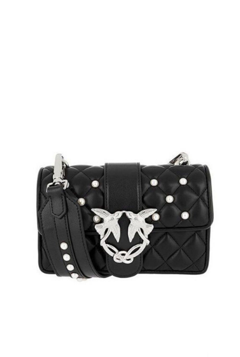 MINI LOVE PEARLS BAG NERO - black